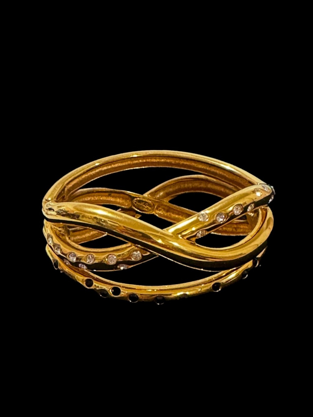 Gold Infinity Crystal Stackable Bracelet